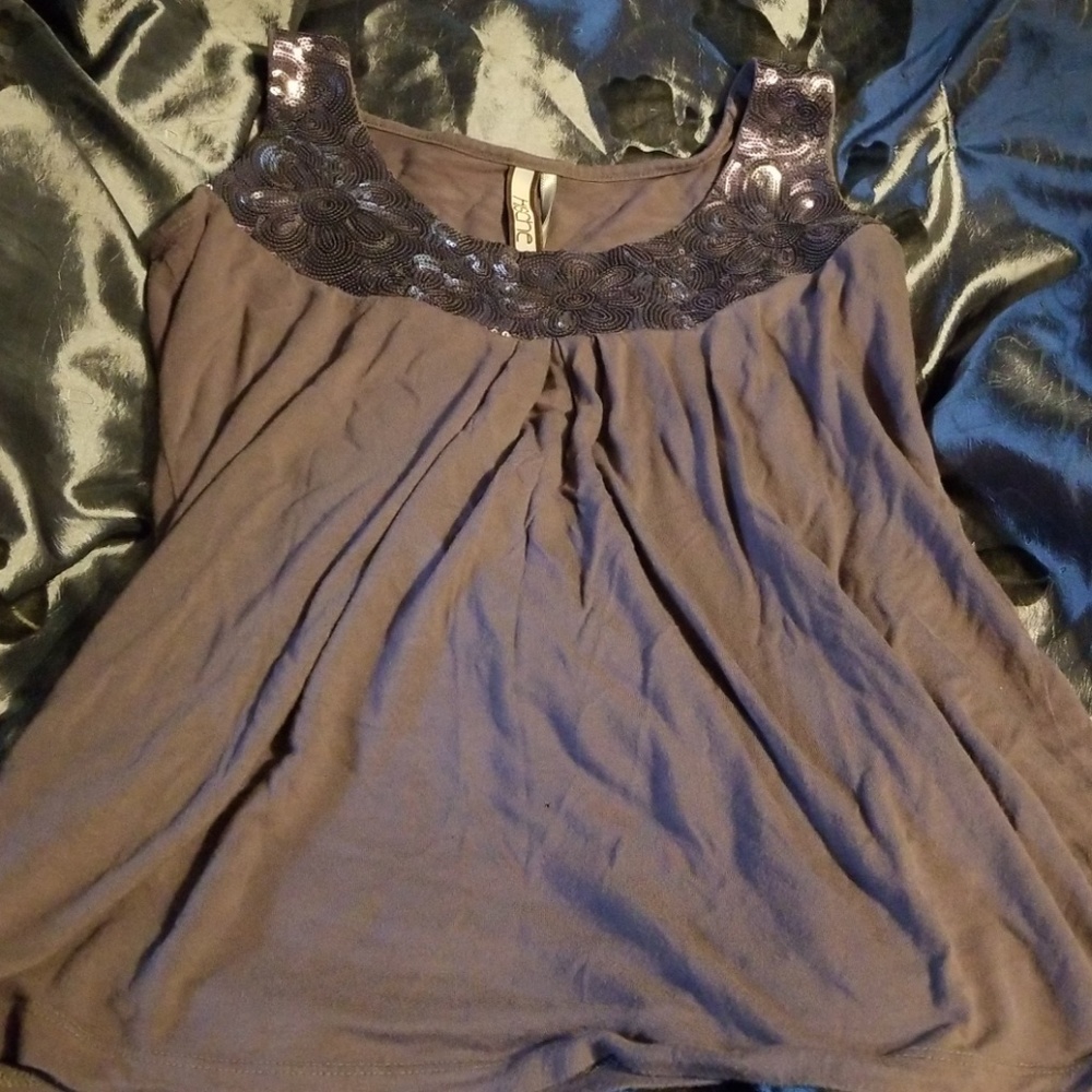 Gorgeous embellished mixed media work or fun top